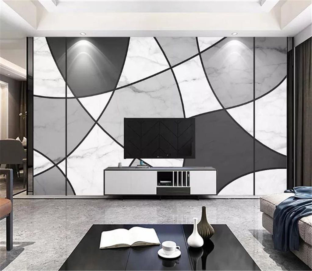 3d Digital Print Wallpaper Black And White Line Marble Texture Home Decor Living Room Wall Covering Wall Paper Wallpapers And Screensavers Wallpapers