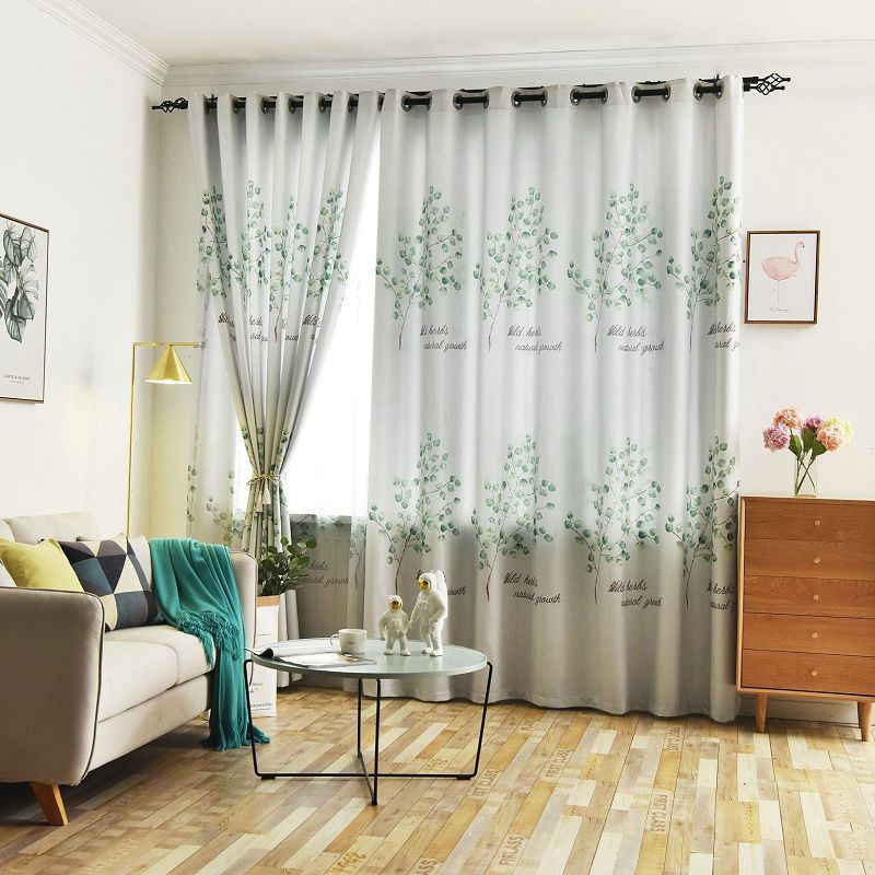 2019 Blackout Curtain For Living Room Bedroom Literary Fresh