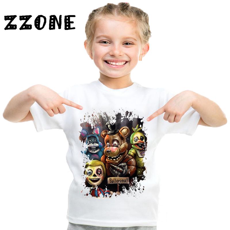 2020 Children Five Nights At Freddy Cartoon Funny T Shirt Kids 5