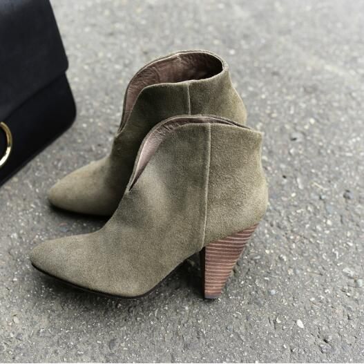v shaped ankle boots