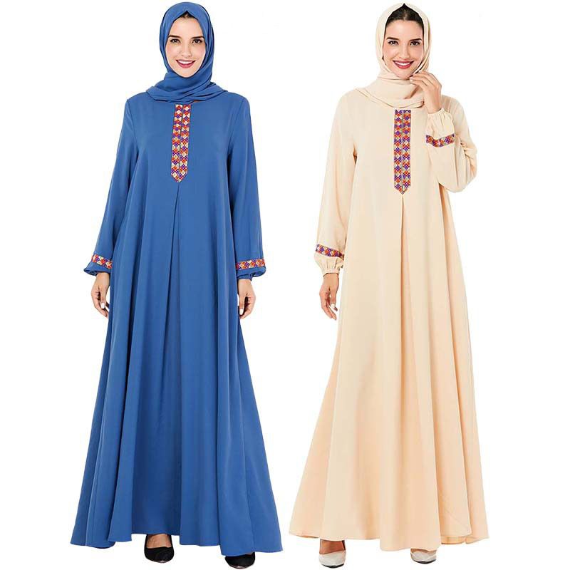 2020 Middle East Abaya Muslim Dress Women Elegant Embroidery Big Swing Turkish Caftan Hijab Dresses Islam Dubai Arab Islamic Clothing From Grege 29 55 Dhgate Com