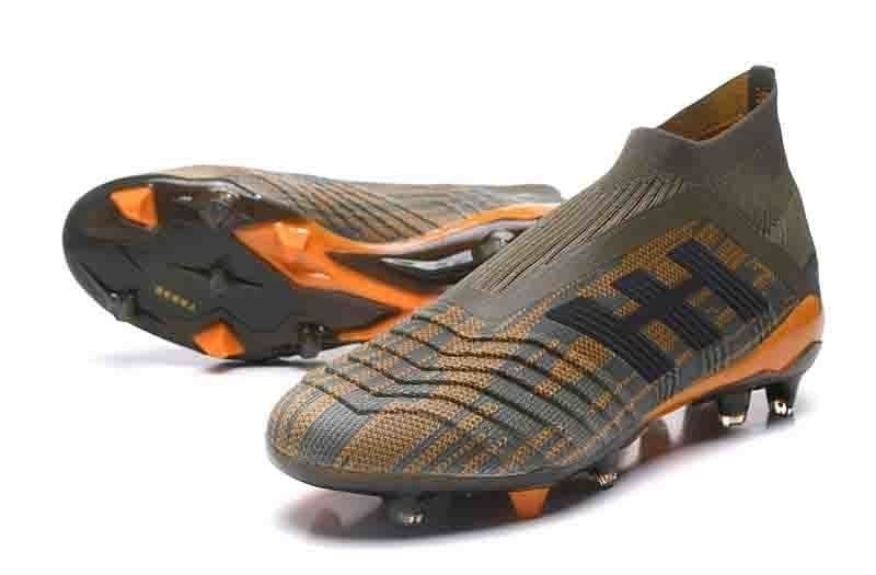 Original Marrón Naranja Messi Tacos de Predator 18 Fg Zapatos de para niños Botas