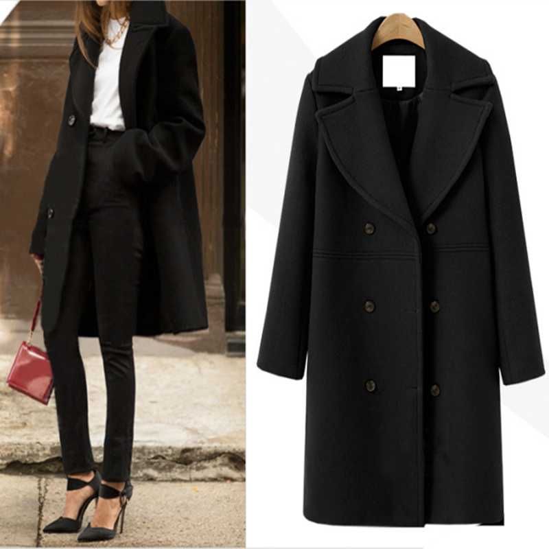 black wool coat womens