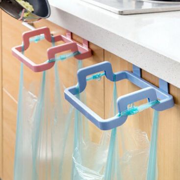 Supporto per sacco della spazzatura Porta della cucina Porta posteriore Staffa in plastica Appendiabiti per rifiuti da cucina Appendiabiti per rifiuti 