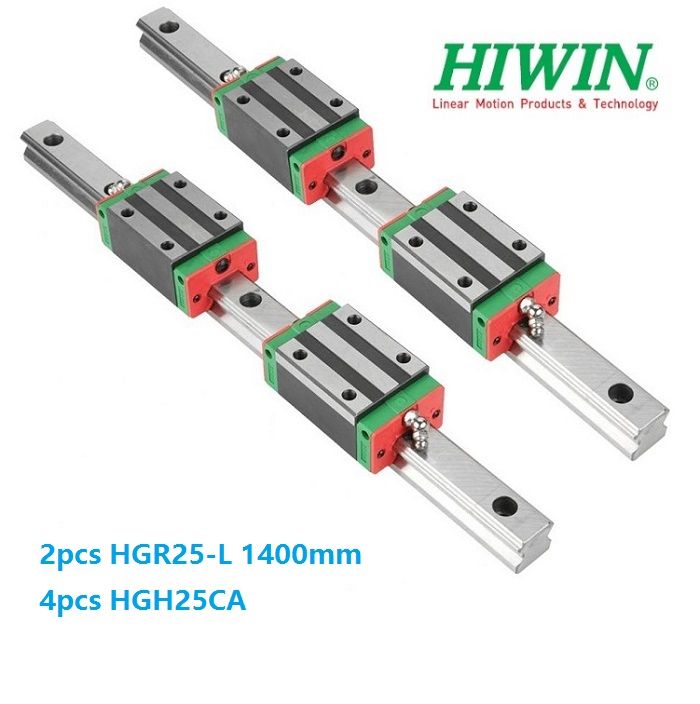 2020 Original New HIWIN HGR25 1400mm Linear Guide/Rail + HGH25CA Linear Narrow Blocks For Cnc