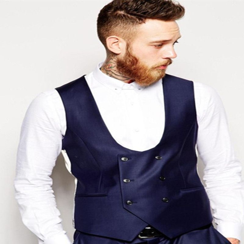 Yellow Double Breasted Wedding Waistcoat Mens Vests Slim Fit Latest