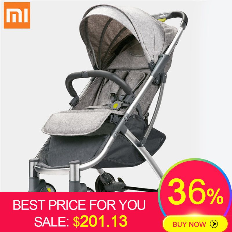 Gray Baby Stroller Ultra Light Portable can sit Reclining Folding Trolley Baby Umbrella high Landscape Baby Stroller