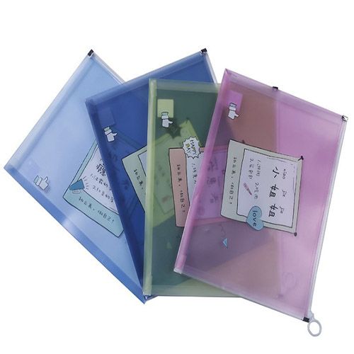 2019 Lovely Cactus Zipper Doent Bag Plastic File Folder Office Zipper Doent Bag Plastic File Folder
