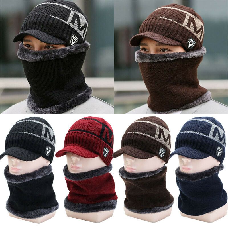 mens billed winter hats