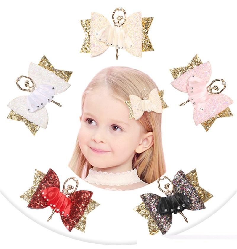 Rhinestone Glitter Bow Bowknot Hairpin Sequins Hair Clips Girl Headwear