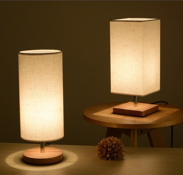 Lámpara De Sobremesa Pequeña De Estilo Minimalista Lámpara De Lectura Creativa Simple Y Elegante Portalámparas E27 Estudio De Madera Maciza Luz Nocturna LED