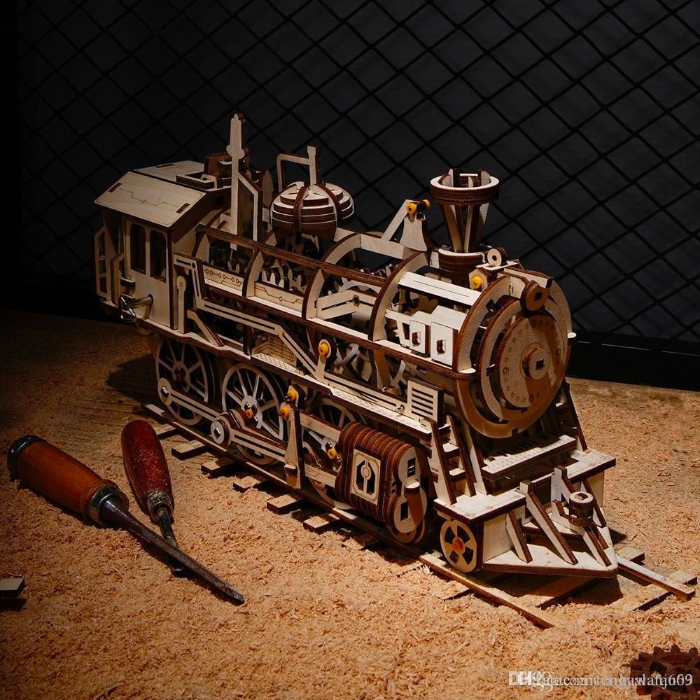 diy wooden locomotive lk701