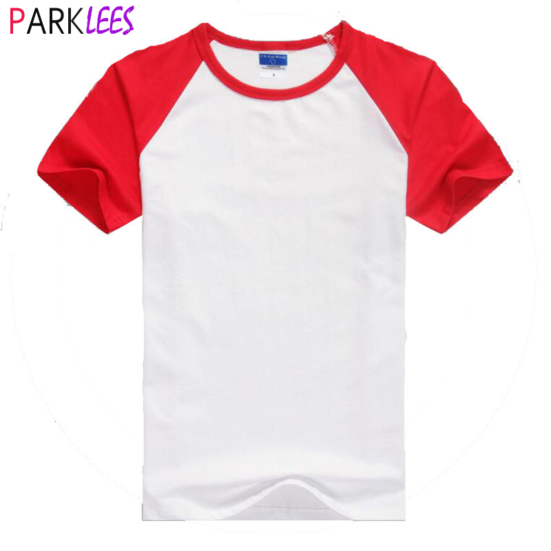 red baseball tee