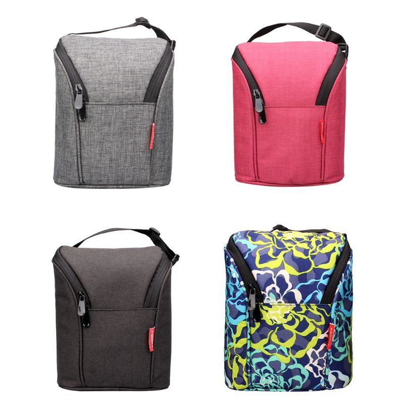 Rufun Insulated Bag for Breast Milk Lunch Cooler Warming Backpack Waterproof 2 Ice Packs Included Gray