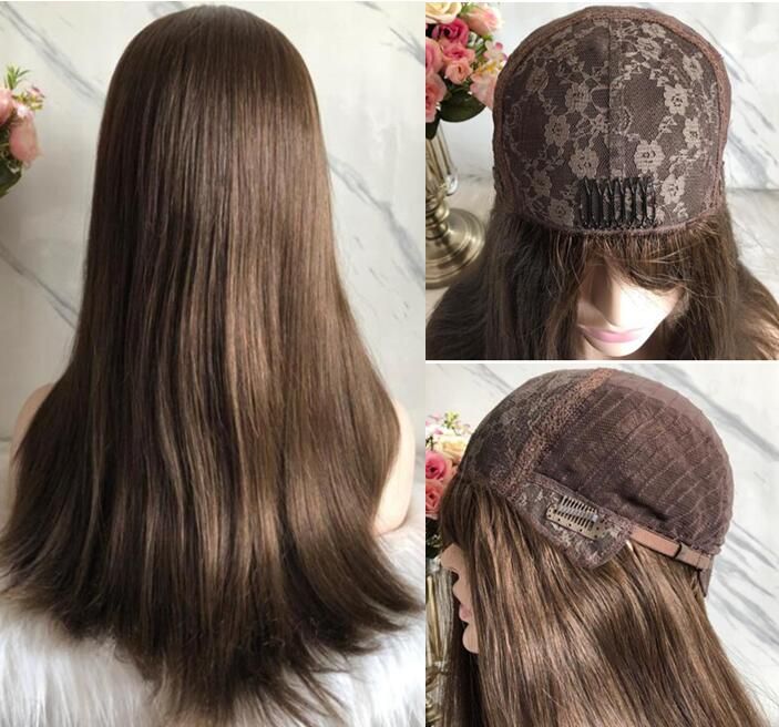 Kosher Wigs 10a Grade Light Brown Color 6 Finest Brazilian Virgin