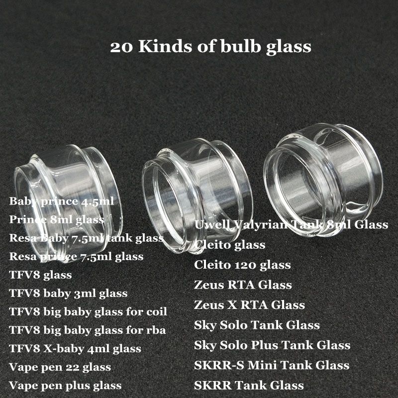 5-PCS Vape Pen 22 Glass tube Replacement Fat Version Bubble Glass tube