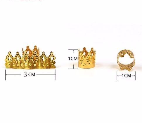 Crown Gold Style Braiding Diy Accessory Dread Lock Beads Hair