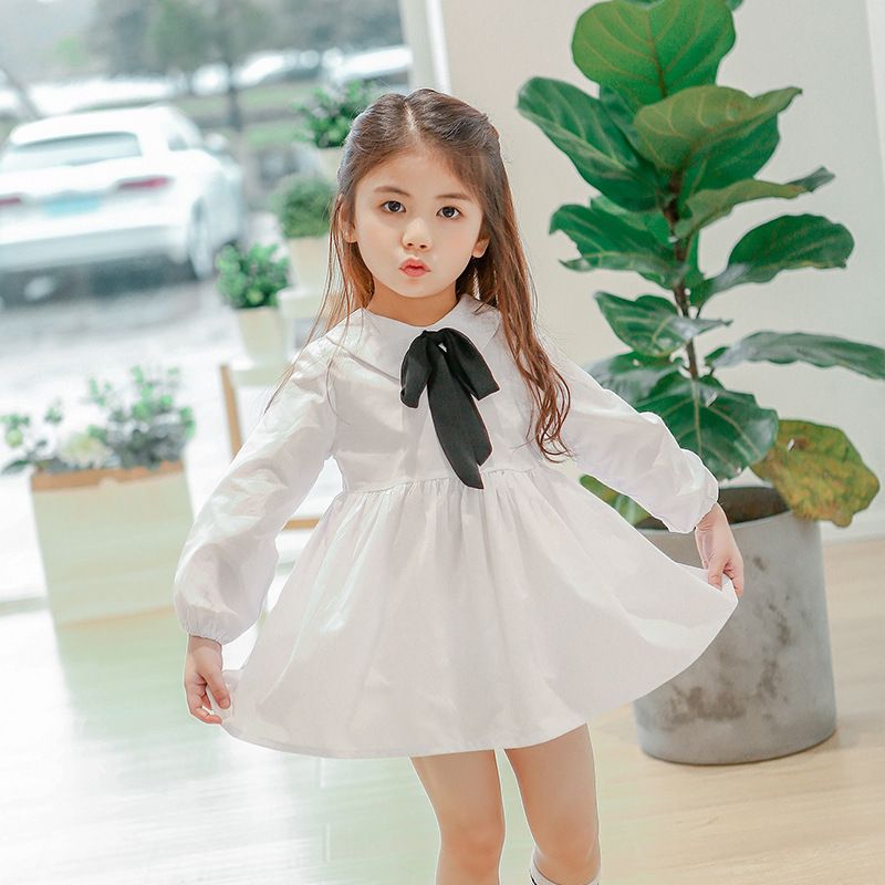 Acheter Pas Cher Bebe Fille Robe A Manches Longues Enfants Printemps Coton Robe Blanche Robe Chemise Mignon Robes Qualite Enfants Chemisier Vetements D 39 Automne Du 25 58 Fr Dhgate