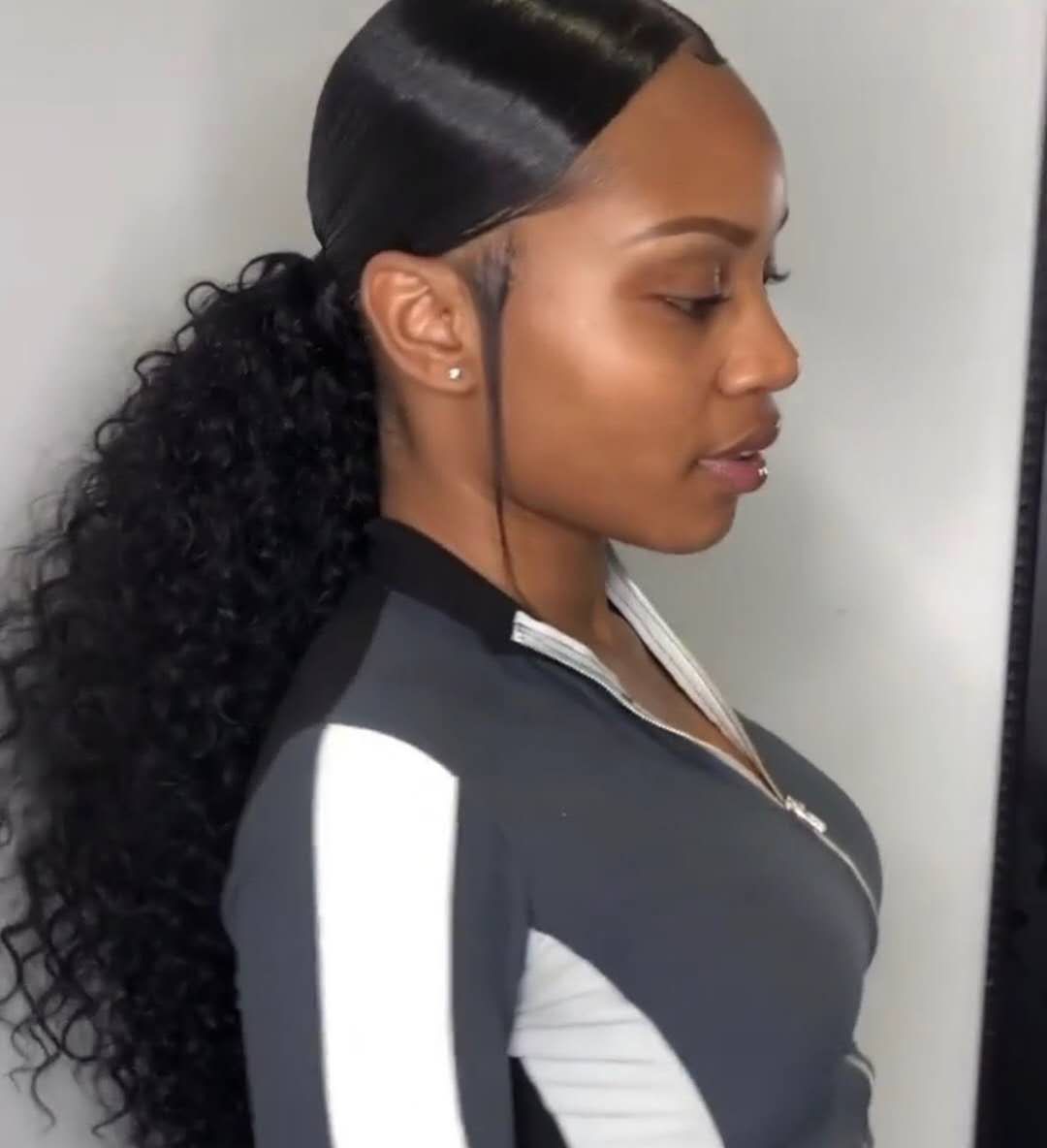 Gorgeous Long curly remy ponytail hair piece drawstring wraps Clip in 100 human black ponytail curly Gorgeous Long curly remy ponytail hair piece drawstring wraps Clip in 100 human black ponytail curly