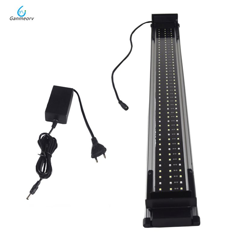 Alabama Intens Uitwisseling Aquariums Lighting 80-100cm 30W Aquarium LED Light Fish Tank Lamp With  Extendable Brackets 96 White And 48 Blue LEDs Fit For Decro