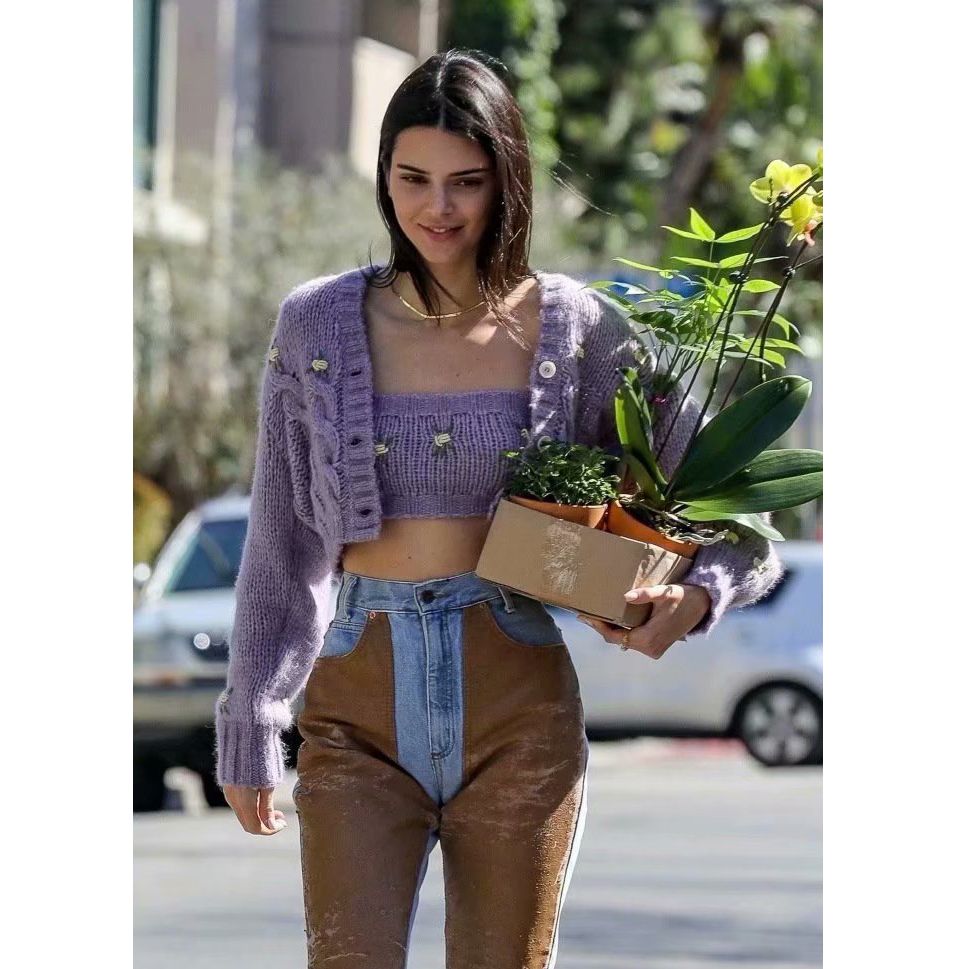 lavender cardigan outfits