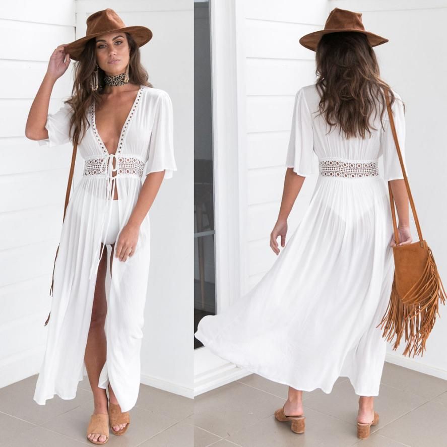 2019 2018 Beach Kaftan Sexy Ladies Women Bikini Cover Up Beach Dress Swimwear Beachwear Bathing Suit Summer Tunics Crochet From Watcheshomie Price