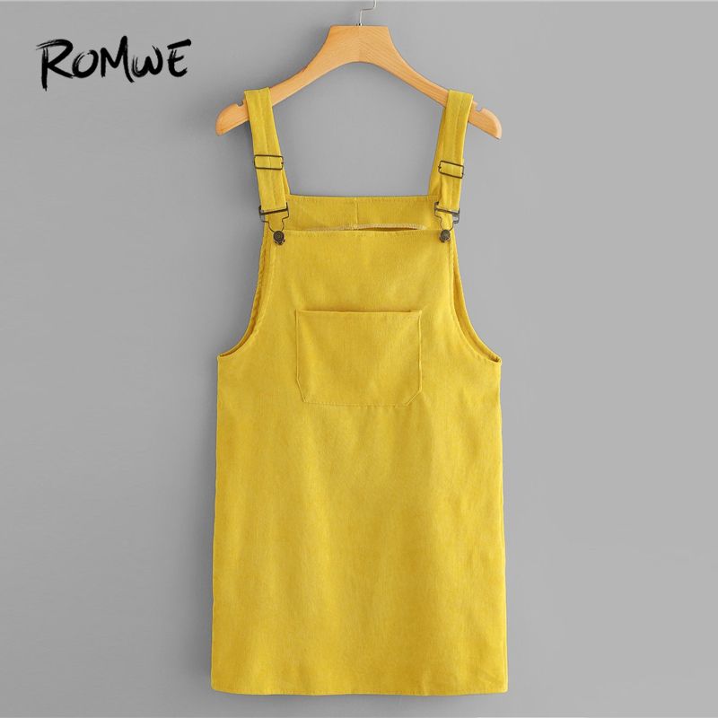 Dungaree dress yellow hotsell