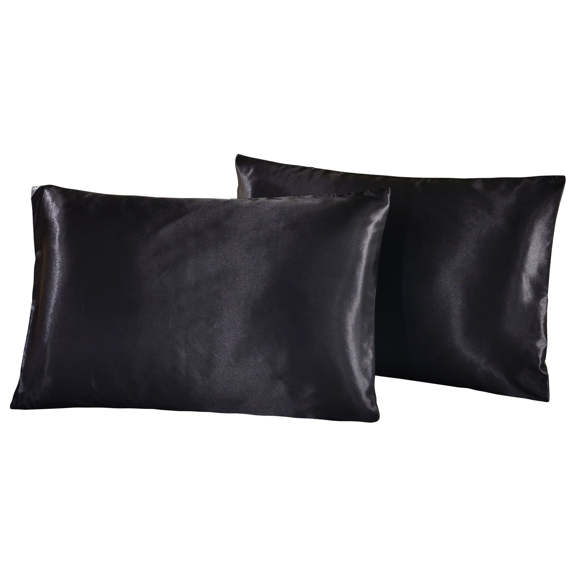 Simple Silk Satin Pillow Case Solid Chair Cushion Cover Pillowcase Home Decor