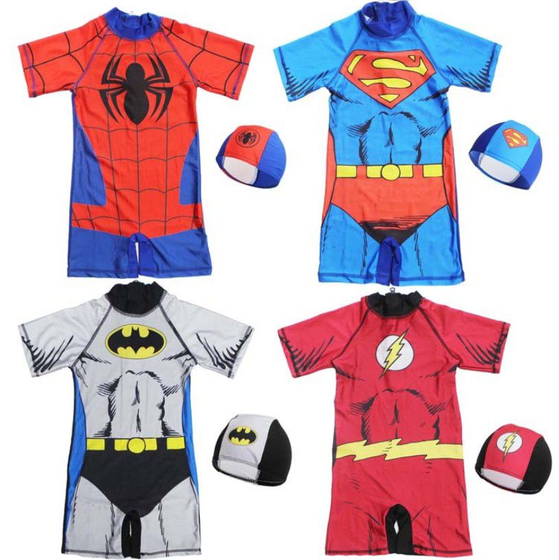 Spiderman Sun Suit All In One Boys Swimwear Swimming Beach Holiday Summer Size
