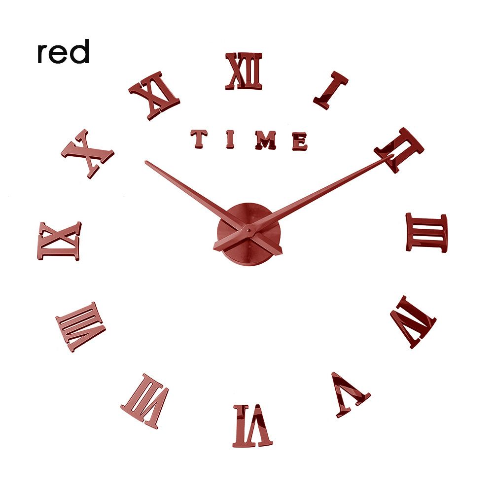 relógio de parede vermelho-27inch