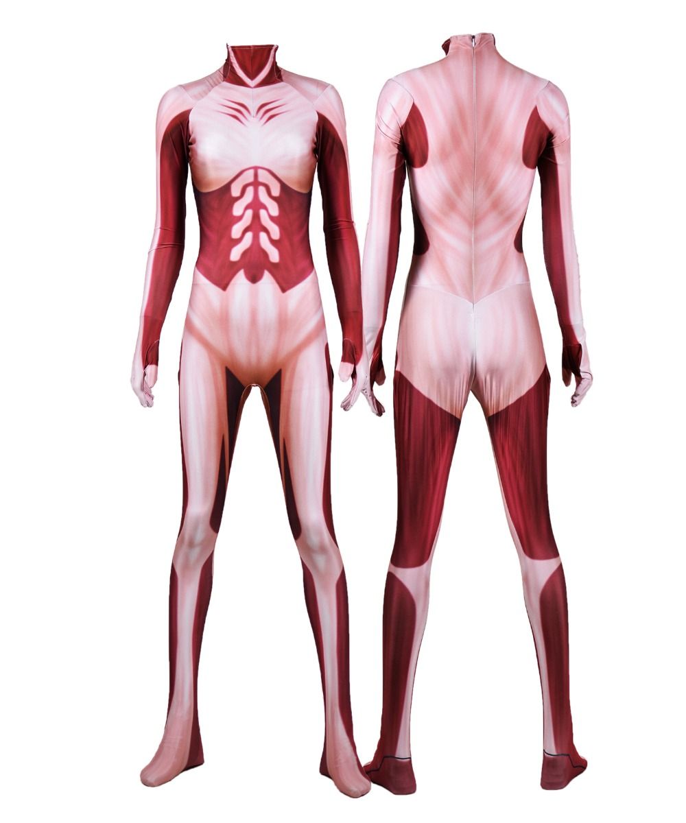 2020 Attack On Titan Cosplay Costume Lycra Annie Leonha Female Gigantic Costume 3d Print Zentai Bodysuit Halloween Suit From Newlifehere2017 34 94
