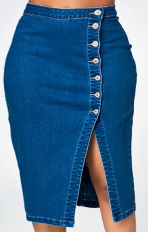 formal denim skirt