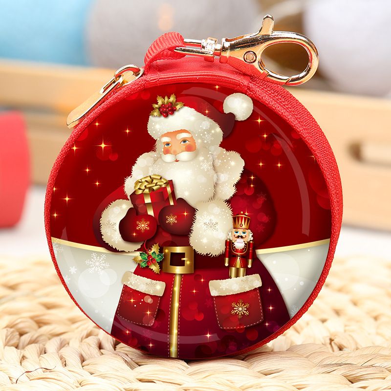 Immagini Natale Zip.Acquista Giocattoli Di Natale Regali Dei Bambini Multi Funzione Di Banda Stagnata Portamonete Rotonda Auricolare Storage Key Bag Mini Zip Wallet A 21 84 Dal Arielzl Dhgate Com