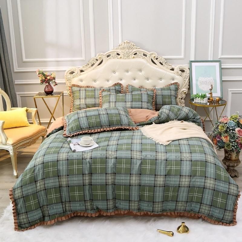 42 Ruffled Shabby Chic Comforter Cover Bedding Set With Bed Sheet And 2 Pillow Shams Ultra Soft Duvet Cover Full Queen Size From Copy03 148 74 Dhgate Com