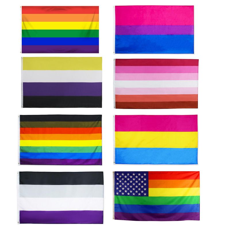 Arcoiris Evento Orgullo Gay Lgbt Apoyo Nhs 5ft x 3ft Poliéster Banderas 