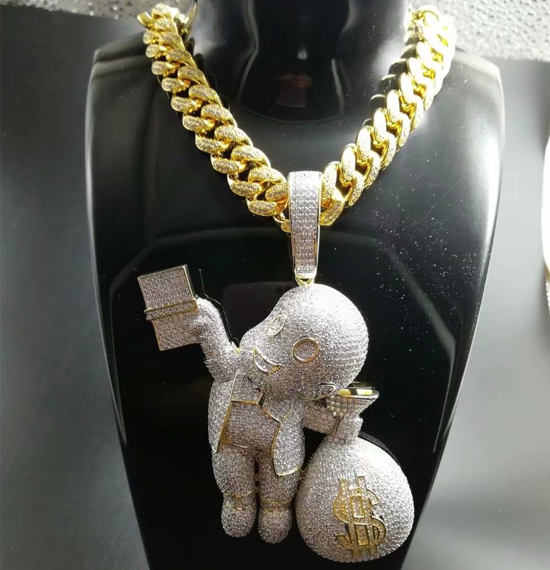 Iced Out Pendant Hip Hop Bling Chains 