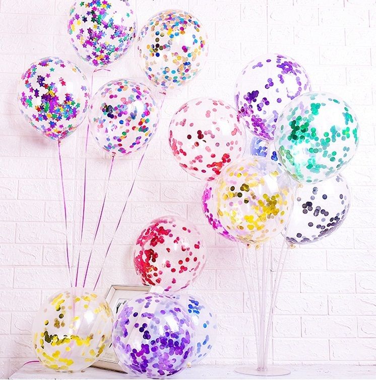 Clear Latex Balloons Transparent With Coloured Foam Ball Party Decoration 12/" UK
