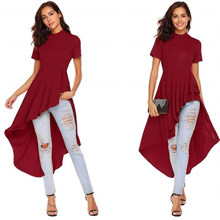 asymmetrical high low top