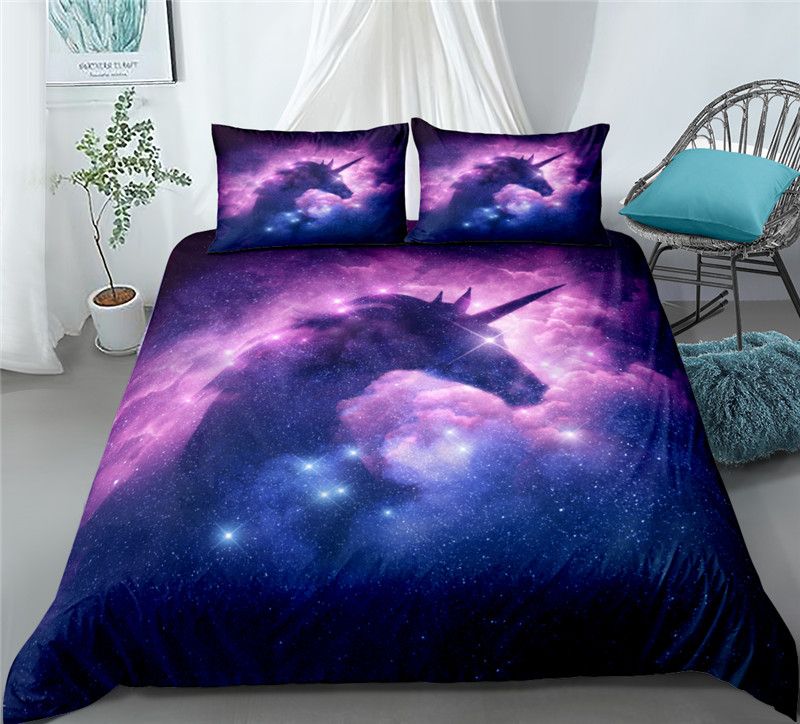 2020 High End Microfiber Unicorn Duvet Cover Sets Twin Full Queen