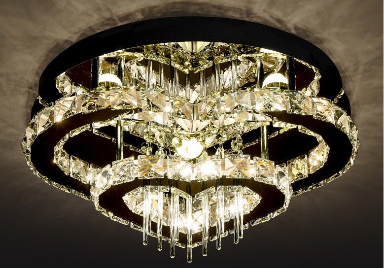 Modern Simple Crystal Led Ceiling Lamp, Simple Bedroom Light Fixtures