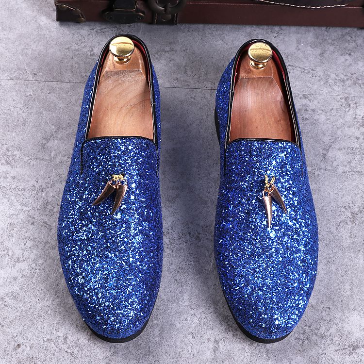 blue designer dress shoes