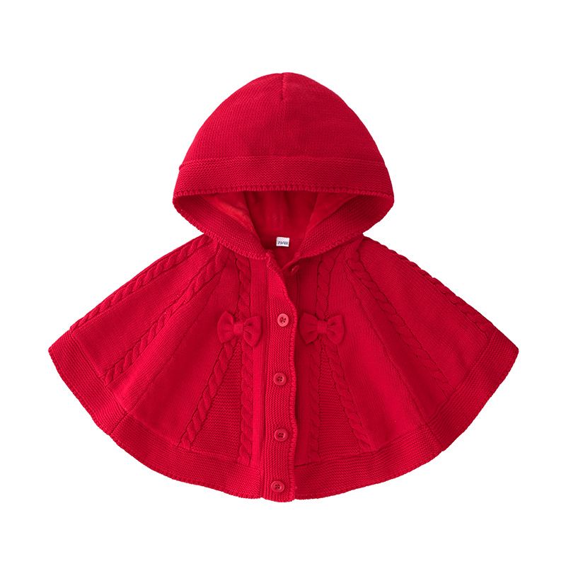 red baby coat