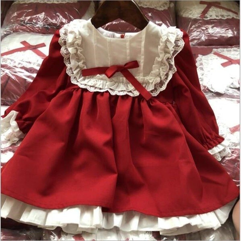 childrens red christmas dress