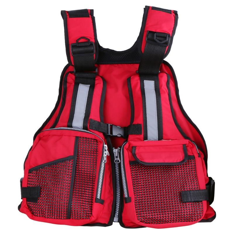 Life Jacket Swimming Boating Surfing Sailing Windsurfing Fishing Adult Red