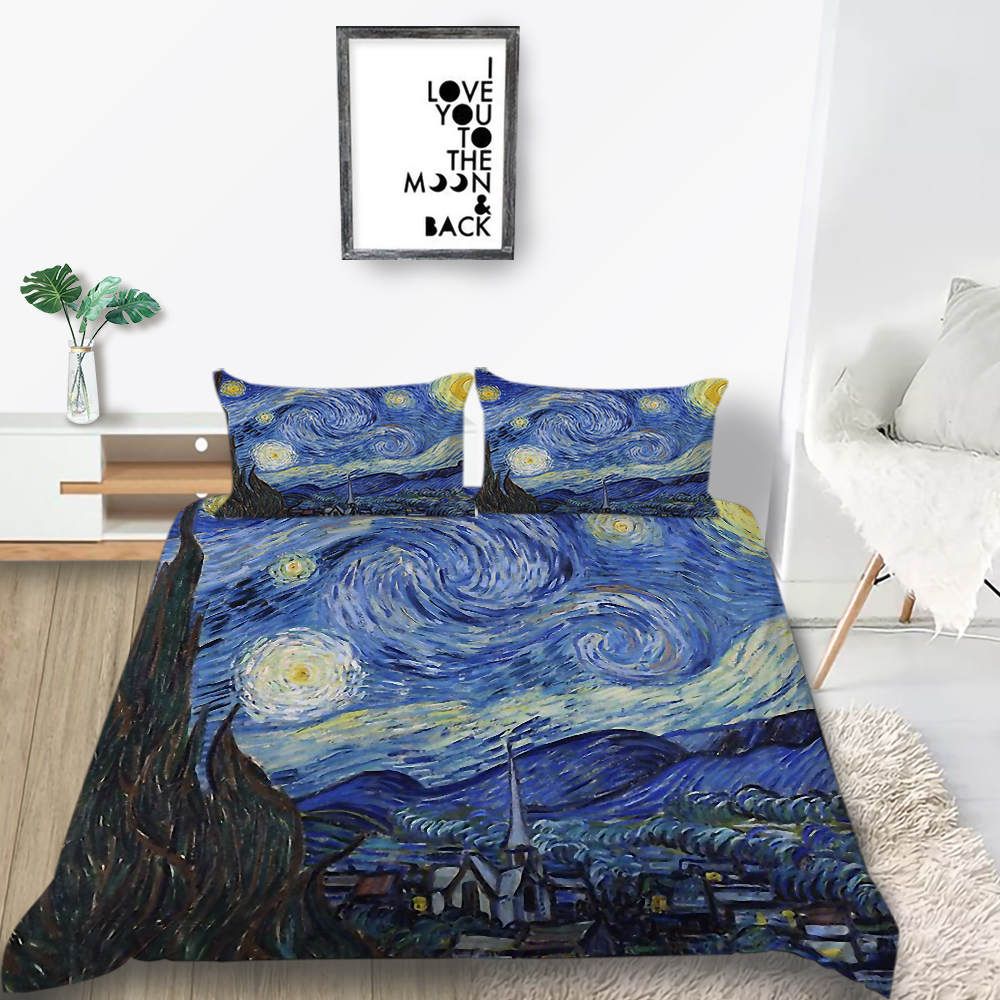 Van Gogh Bedding Set Artistic Fantasy Fashionable Duvet Cover King