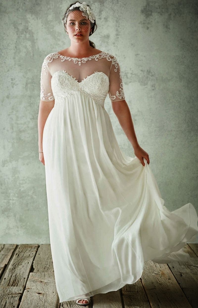 white empire line dress