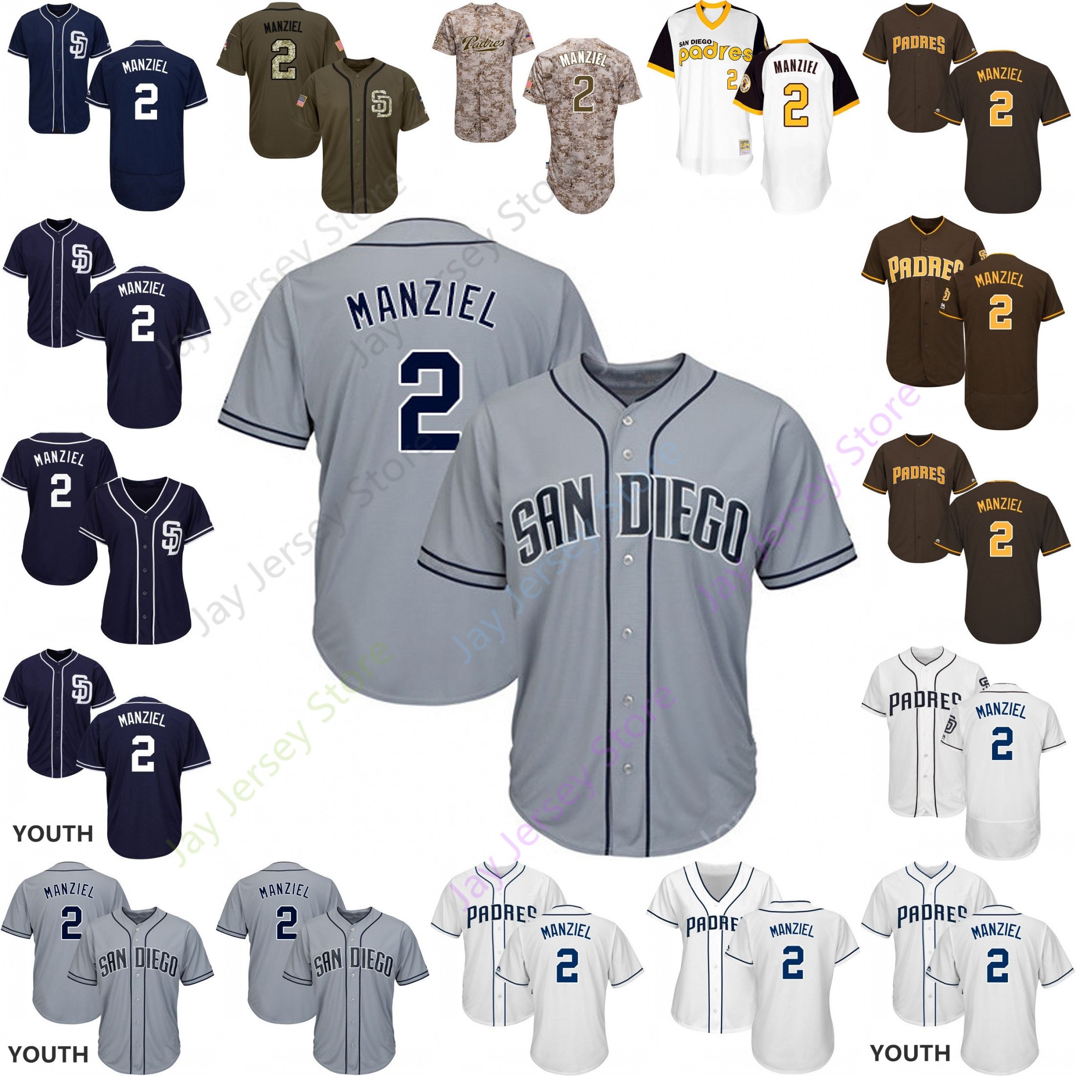 johnny manziel padres jersey for sale