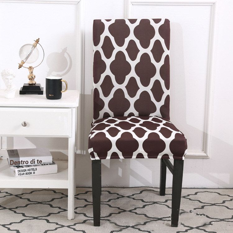 Geometric Pattern Elastic Chair Covers Home Dining Chair Seat Cover