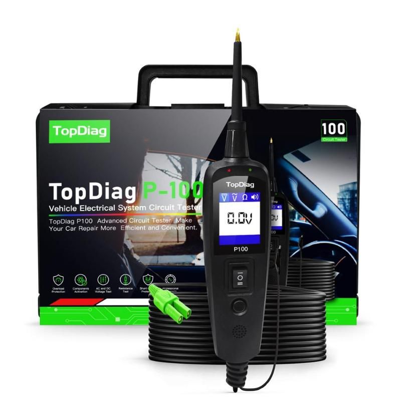Topdiag-Testeur de circuit électrique P100 Pro, sonde de puissance