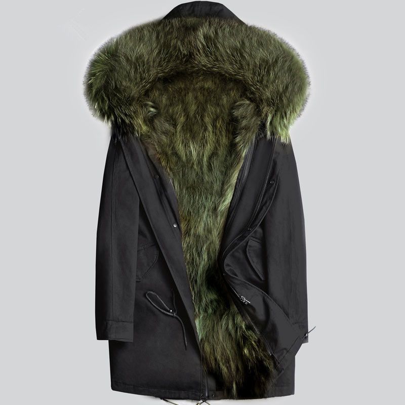 black-army green fur